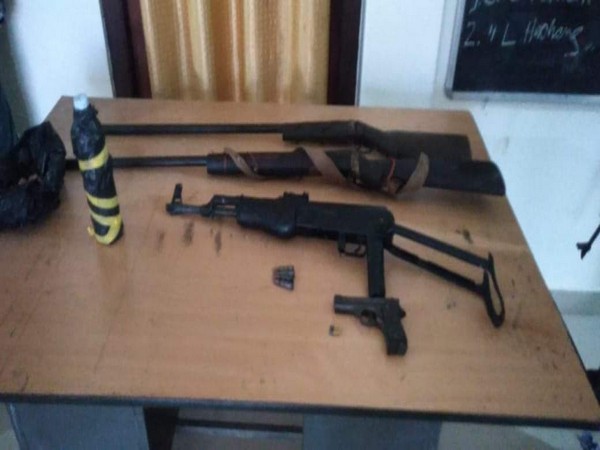 Recovered stash of arms and ammunition