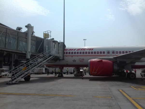 The Air India flight landed at Hyderabad International Airport today at 09.22 am with 118 Indian citizens stranded in the United States of America.