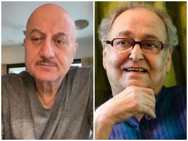 Anupam Kher (left), Soumitra Chatterjee (Image courtesy: Instagram)