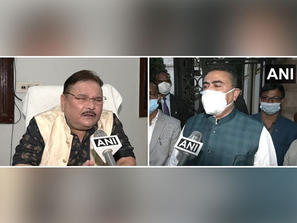 TMC MLA Madan Mitra, BJP leader Suvendu Adhikari (Photo/ANI)