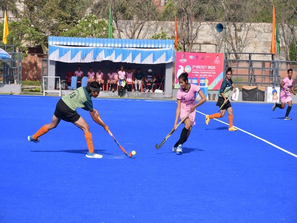 Players in action during Hockey India Junior Women Academy National Championship 2022 (Photo: HI)