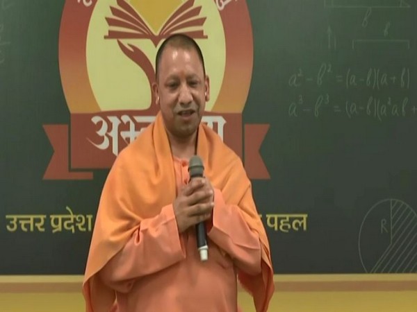 Chief Minister Yogi Adityanath addresses at the inauguration of 'Path Pradarshak' free coaching facility via video conferencing in Lucknow. [Photo/ANI]