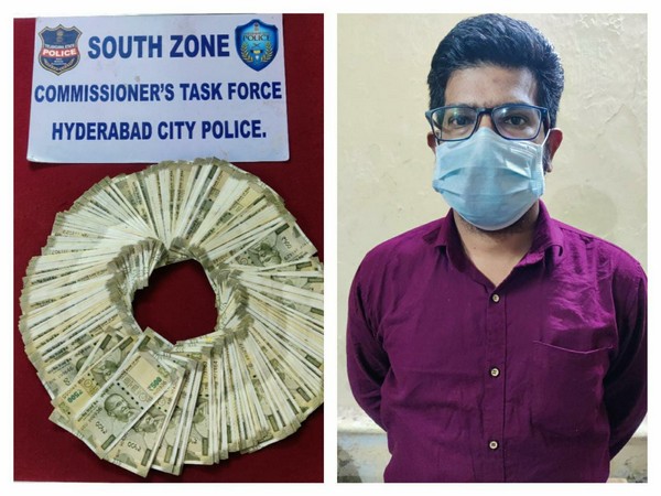 Hyderabad Commissioner's Task Force busted cricket betting racket, seized Rs 5,42,000 cash (Photo/ANI)