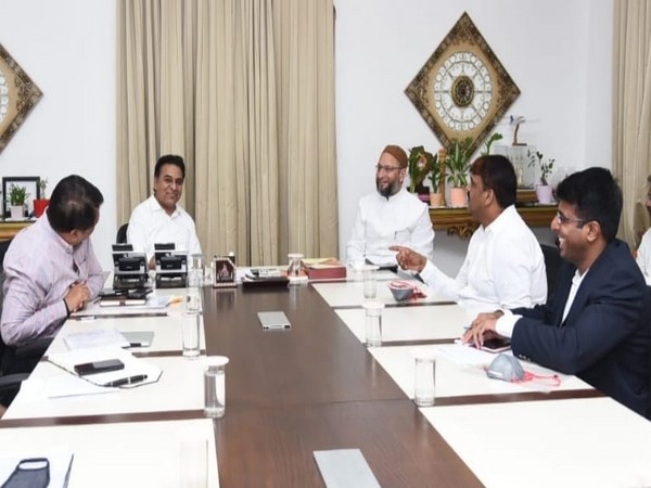 AIMIM leader Asaduddin Owaisi met with the Minister of Municipal Administration & Urban Development, Industries, and IT & Commerce KT Rao, on Wednesday