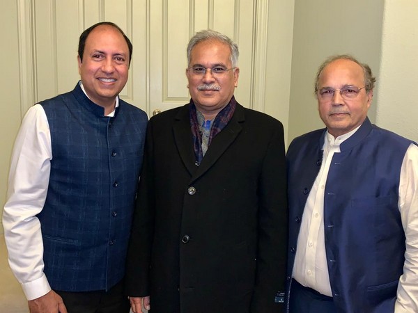 Chhattisgarh Chief Minister Bhupesh Baghel with Indian-American investors in San Francisco on Wednesday.