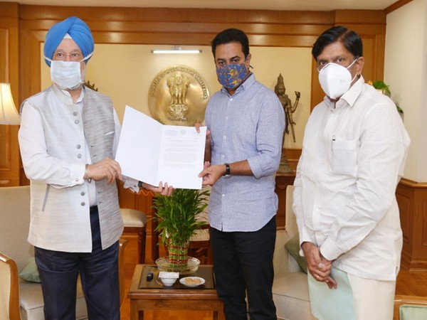 Telangana Minister KT Rama Rao demanded Union Minister Hardeep Singh Puri for release of funds under key central sector schemes amounted to Rs 2,537.81 crores.