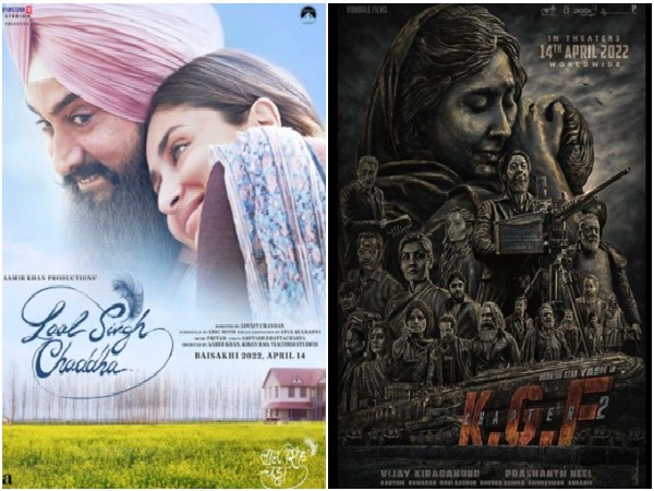 'Laal Singh Chaddha', 'KGF 2' posters (Image source: Instagram) 