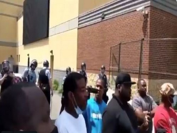 Peaceful protest in Minneapolis over George Floyd's death