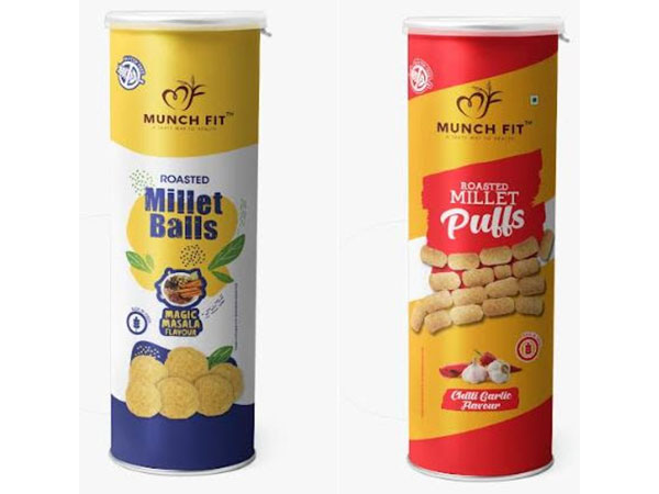 Roasted Millet Balls and Puffs Canister - Gluten free and high in fiber