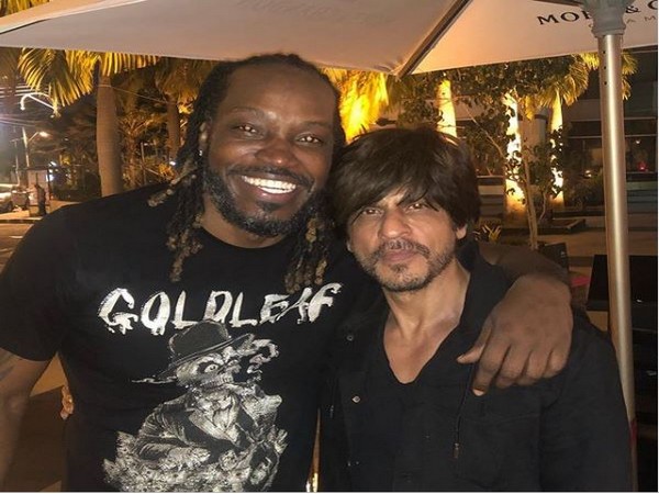 Chris Gayle with Shahrukh Khan (Photo/ Chris Gayle Instagram)