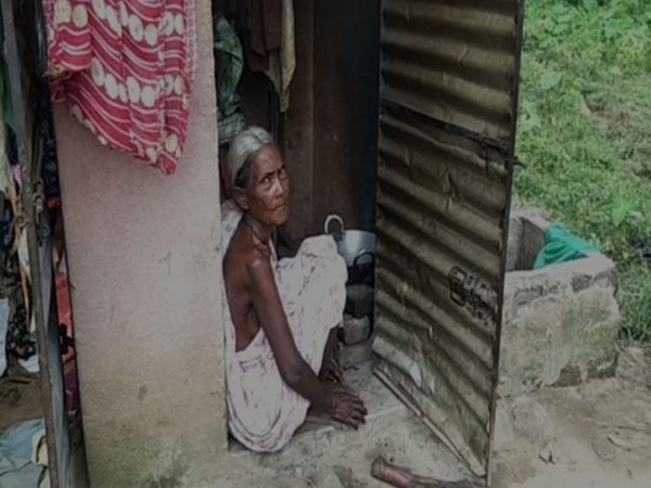 Draupadi Behera residing in a toilet in Odisha (Photo/ANI)