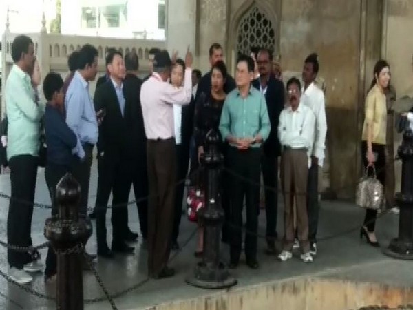 Thailand's Deputy Prime Minister Jurin Laksanawisit visiting Charminar in Hyderabad