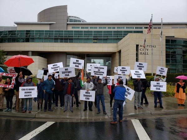 Indian-origin people held a march in Claifornia on Sunday