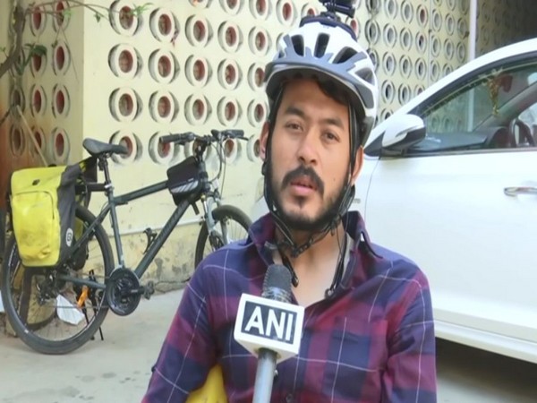 Manipur cyclist Rohan Philem Singh. [Photo/ANI]