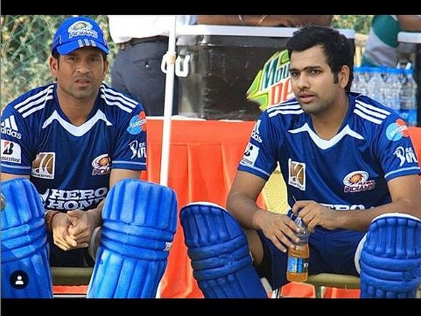 Sachin Tendulkar and Rohit Sharma (Photo/ Rohit Sharma Instagram)