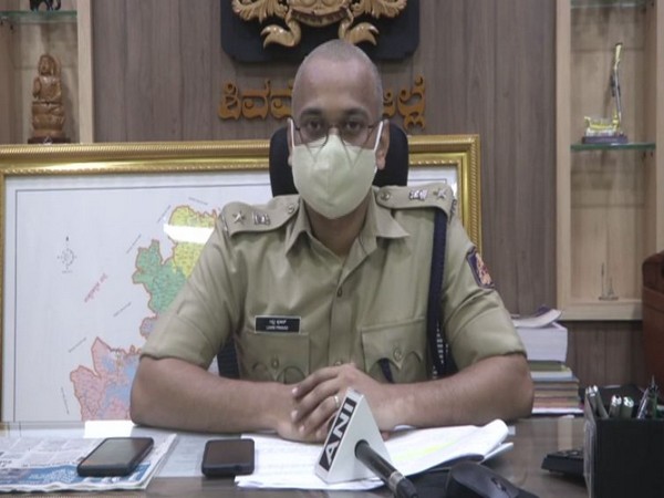 Shivamogga Superintendent of Police BM Laxmi Prasad speaking to ANI on Friday. [Photo/ANI]