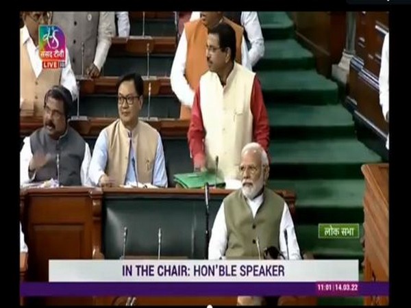 Prime Minister Narendra Modi and other MPs in Lok Sabha (Photo/ANI)
