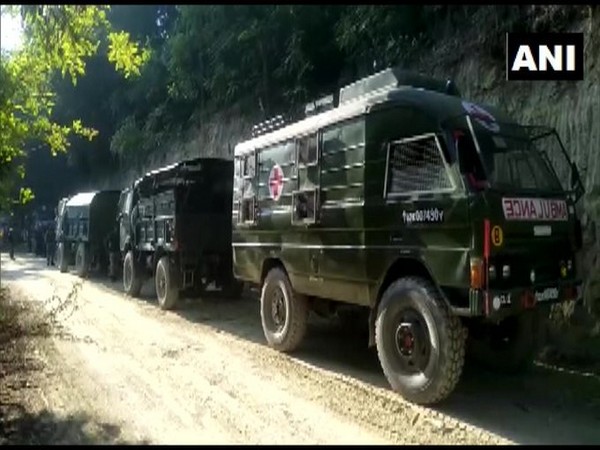 Visual from the encounter site (deferred by unspecified time). [Photo/ANI]