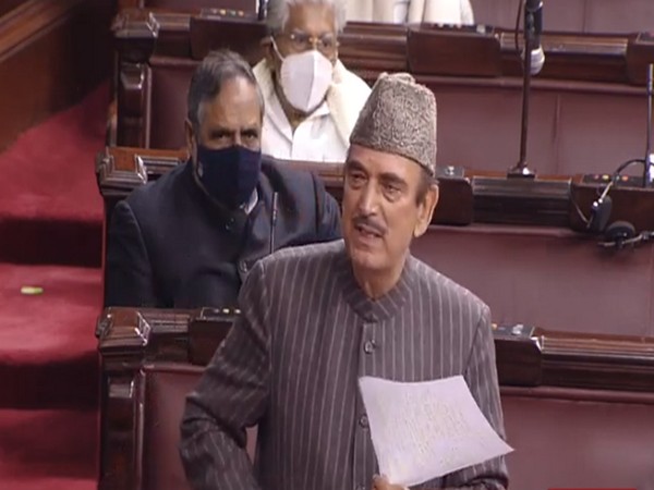 Congress leader Ghulam Nabi Azad speaking in Rajya Sabha on Wednesday. (ANI)