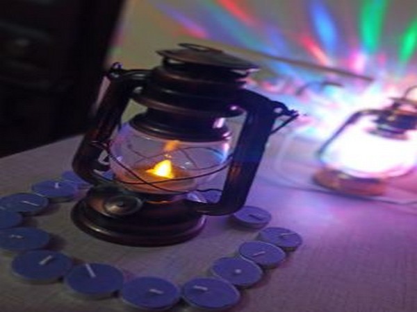 A view of preparation for '9 pm 9-minute' event at a house in Rohini in New Delhi on Sunday evening. Photo/ANI