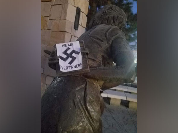 Anne frank memorial vandalised in Idaho, US [Photo/Wassmuth Center for Human Rights on Facebook]