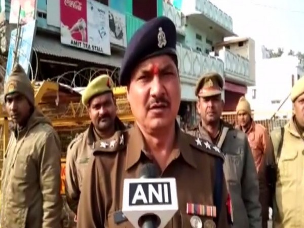 Circle Officer Amar Singh speaking to ANI on Wednesday in Ayodhya. Photo/ANI