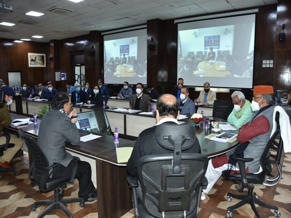 At the meeting in Uttarakhand on Saturday. (Photo/ANI)