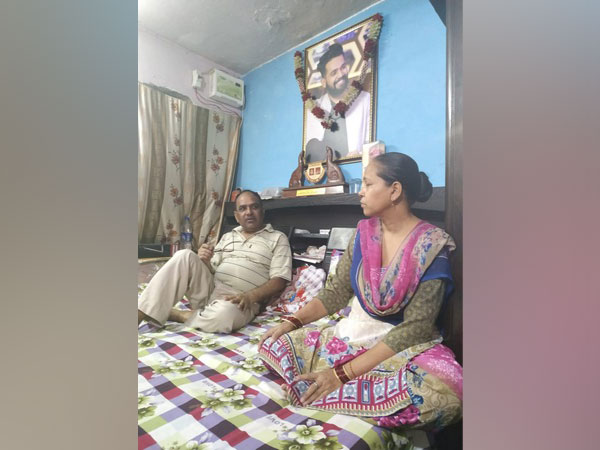 Father of Late Ankit Saxena along with her wife in New Delhi on Tuesday, Photo/ANI