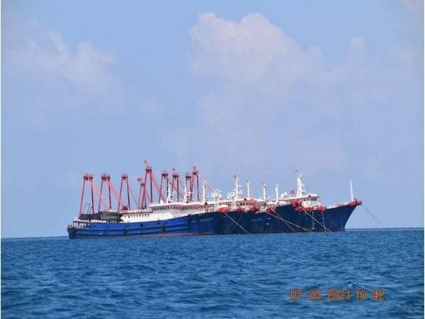 The Philippine Coast Guard (PCG), through the task force and PCOO, shared photos dated March 7 showing the ships lined up at the reef.