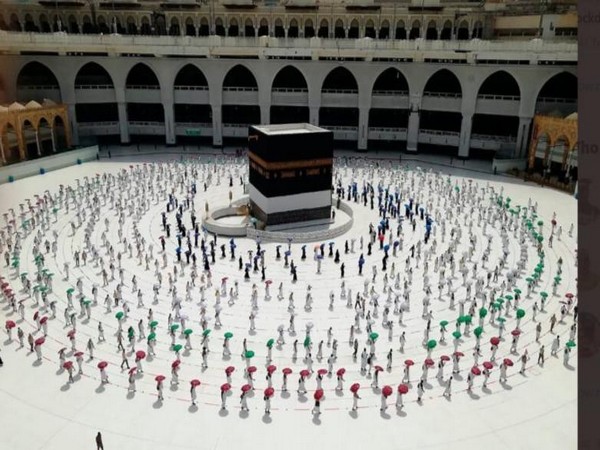 The international visitors have been banned from making the journey to Mecca this year.