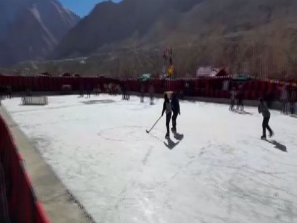 Ice hockey tournament in Chushul, Ladakh (Photo/ANI)