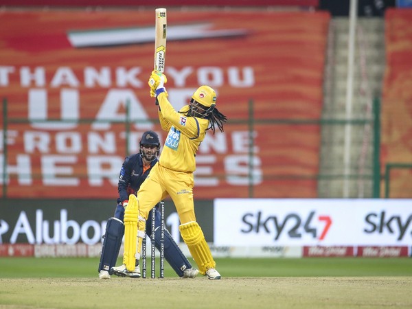 Chris Gayle in action against Maratha Arabians (Photo/ Abu Dhabi T10)