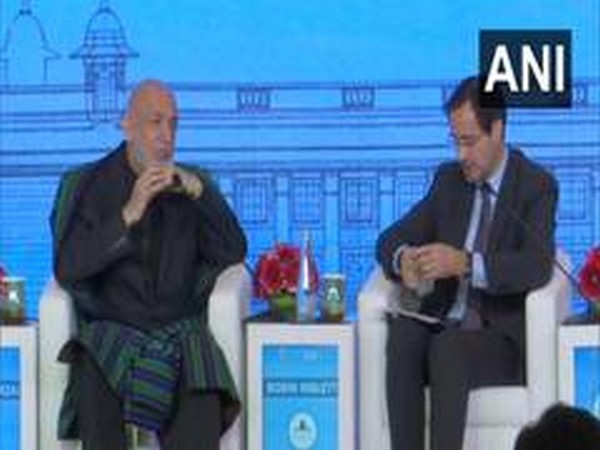 Former Afghan President Hamid Karzai on Thursday during an interactive session at Raisina Dialogue 2020