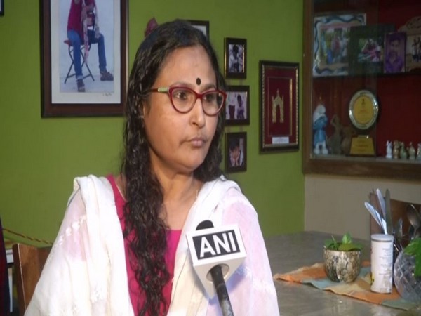 Activist Dipak Kabir's wife Veena Rana speaking to ANI on Wednesday in Lucknow. Photo/ANI