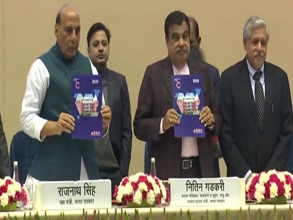 Defence Minister Rajnath Singh and Transport Minister Nitin Gadkari at Road Safety Stakeholders Meet on Monday