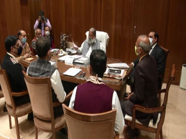 Haryana Home Minister Anil Vij at a meeting of the drafting committee on Thursday.