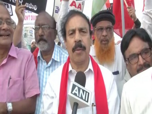 CPI state secretary K Ramakrishna speaking to ANI on Wednesday. Photo/ANI