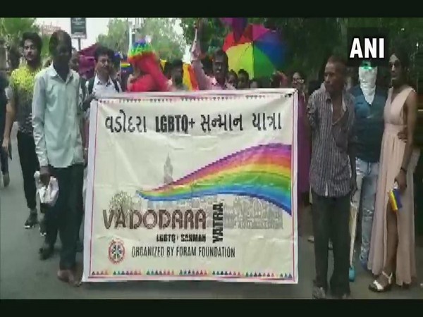 Participants during the queer pride parade, a festival to honour and celebrate lesbian, gay, bisexual and transgender people, and their supporters, in Vadodara on Sunday. Photo/ANI
