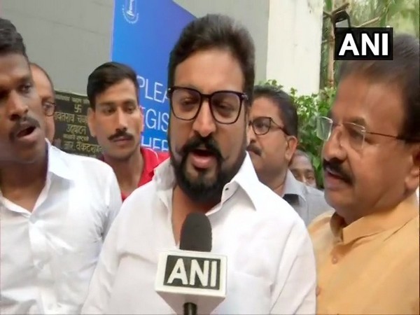 Nationalist Congress Party MLA Atul Benke while speaking to ANI in Mumbai on Saturday. Photo/ANI