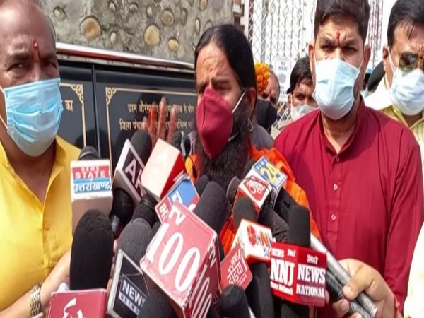 Yoga guru Ramdev speaking to ANI in Haridwar on Wednesday. [Photo/ANI]
