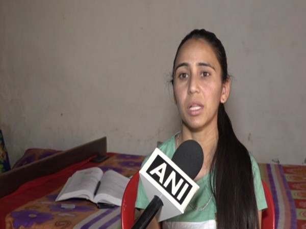 Pallavi Sharma, hailing from Jib village of Jammu and Kashmir's Udhampur district cracked the J-K Bank Probationary Officer (PO) exam. [Photo/ANI]