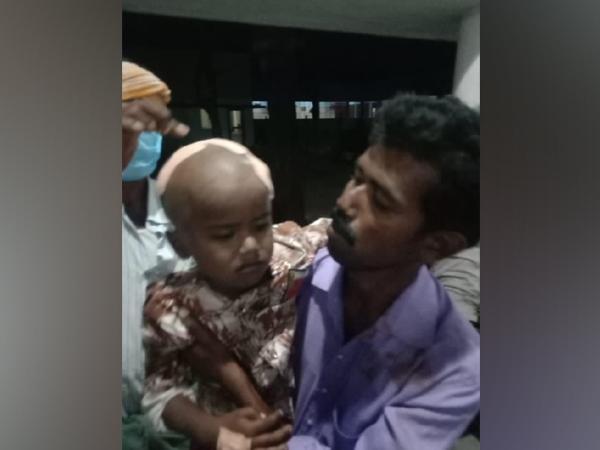 An injured Nagachaitanya in Anantapur on Friday. (Photo/ANI)