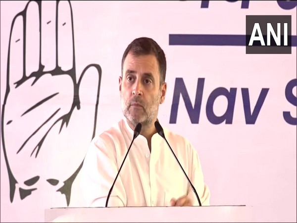 Congress leader Rahul Gandhi addresses gathering in Udaipur (Photo/ANI)