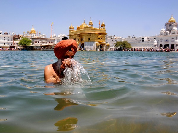 A sikh devotee takes a dip in the holy pond at the Golden Temple (Representative image)