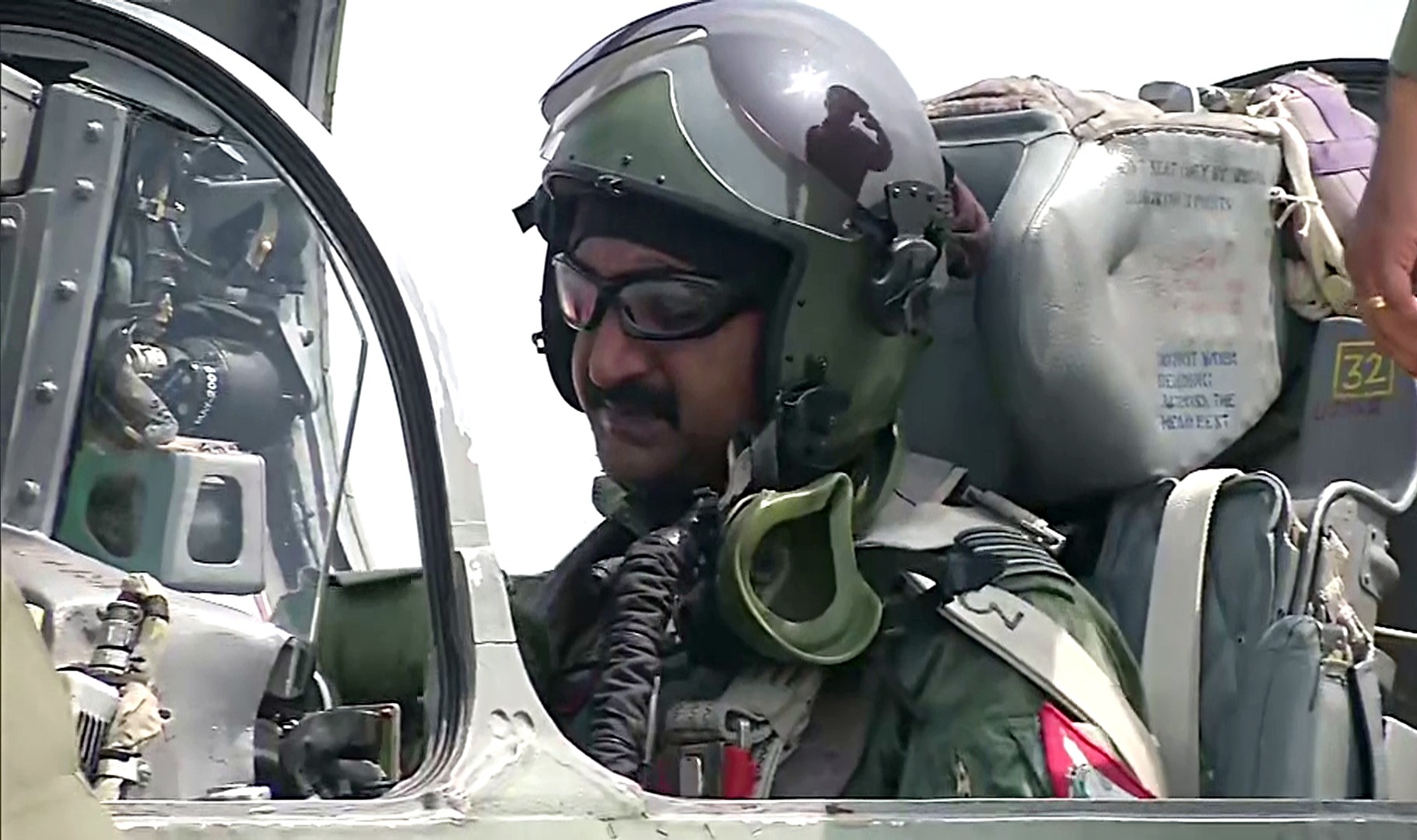 Wing Commander Abhinandan Varthaman takes first aerial stroll on Sunday after getting his flying category back. (Photo/ANI)