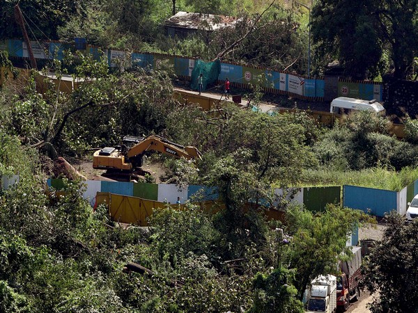 An earthmover working for the MMRCL's car shed project. (File photo)