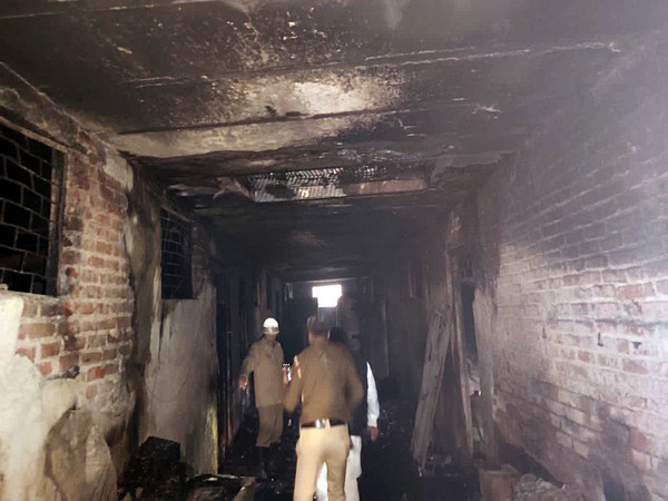 Firefighters and police personnel during the rescue operation after the tragic fire (Photo/ANI)