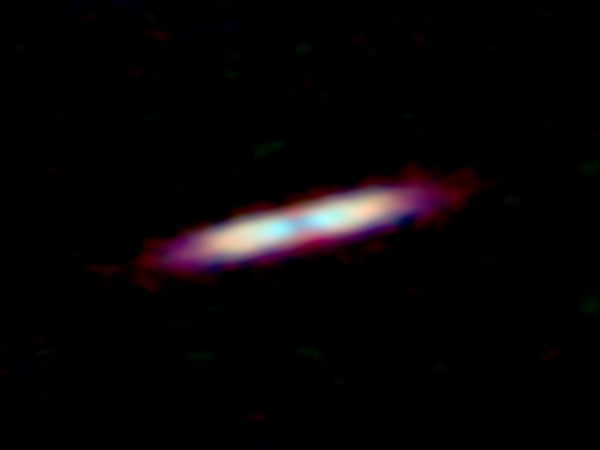 The composite ALMA image of the debris disk around the young star 49 Ceti.