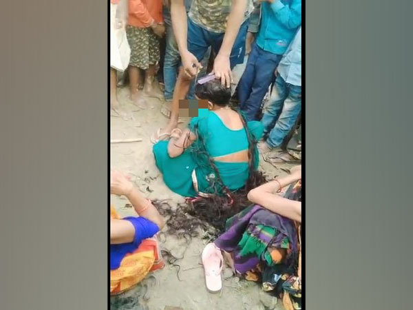 Three women thrashed after being tonsured in Muzaffarpur on suspicion of being witches. Photo/ANI