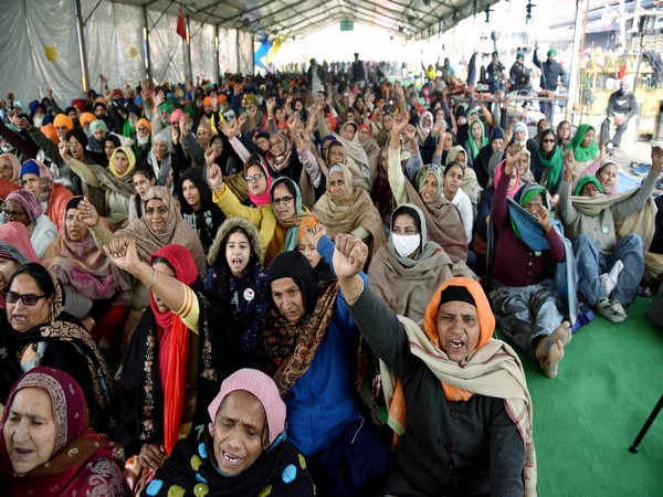 Visual from farmers protest at Singhu border.